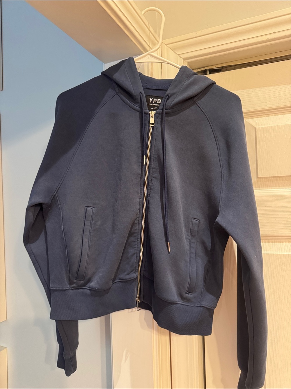 YPB Navy Zip-Up Hoodie